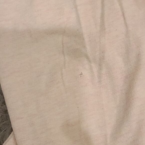 Purejill brushed tee pink long sleeve sleep tee with v neck size petite large - Picture 3 of 5